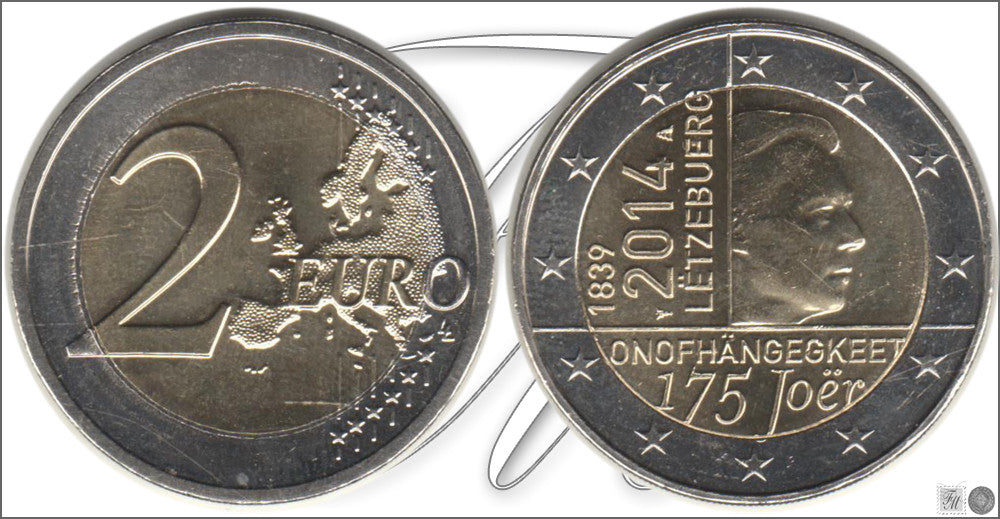 Luxemburgo - 2014 - Monedas Euros circulación - S/C / UNC - 2 € año 2014 / 175 Aniversario de la independencia