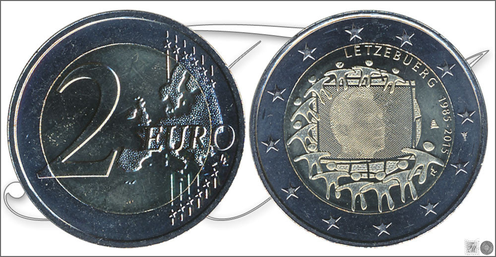 Luxemburgo - 2015 - Monedas Euros circulación - S/C / UNC - 2 € Año 2015 / 30Aniv. Bandera UE