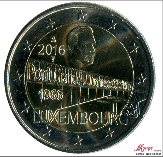 Luxemburgo - 2016 - Monedas Euros circulación - S/C / UNC - 2 € año 2016 / 50 Aniv. del Puente de Carlota de Luxemburgo