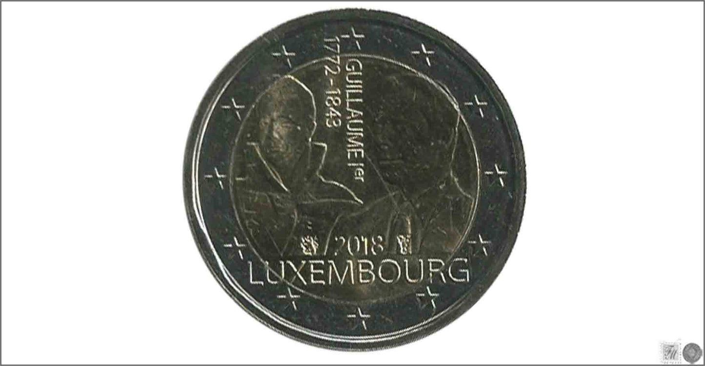 Luxemburgo - 2018 - Monedas Euros circulación - S/C / UNC - 2 € año 2018 / Gran Duque Guillermo I