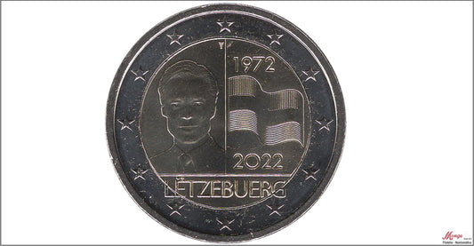 Luxemburgo - 2022 - Monedas Euros circulación - S/C / UNC - 2 € año 2022 / Bandera