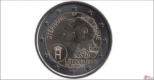 Luxemburgo - 2022 - Monedas Euros circulación - S/C / UNC - 2 € año 2022 / Boda