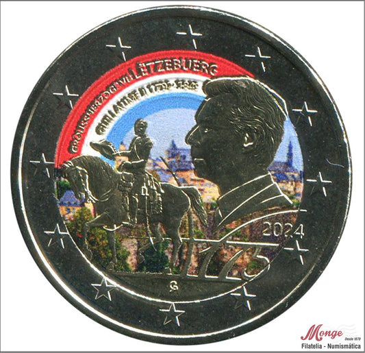 Luxemburgo - 2024 - Monedas Euros Color - S/C / UNC - 2 € año 2024 / 175 Aniversario de la Muerte del Gran Duque Guillermo II