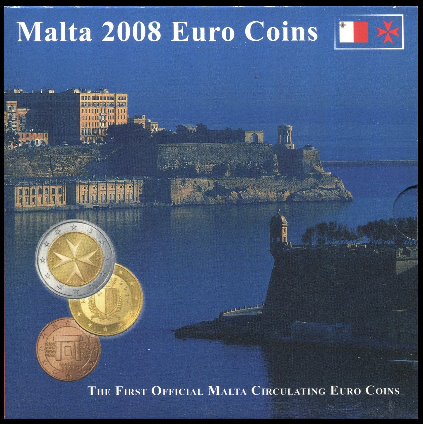 Malta - 2008 - Monedas Euros en cartera oficial - FDC / MS - Cartera 2008 ( 8 monedas)