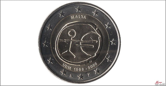 Malta - 2009 - Monedas Euros circulación - S/C / UNC - 2 € Año 2009 / 10 Aniv. Euro EMU