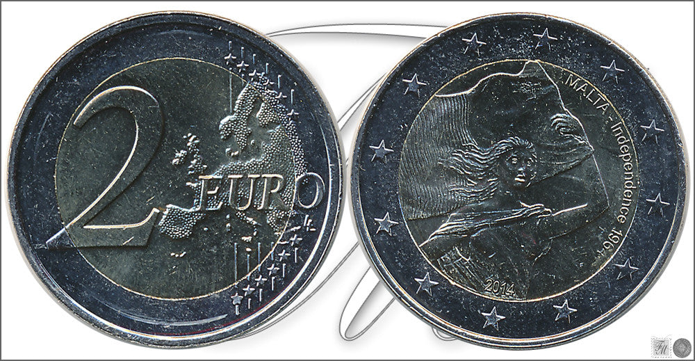 Malta - 2014 - Monedas Euros circulación - S/C / UNC - 2 € año 2014 / Independencia de Gran Bretaña en 1964