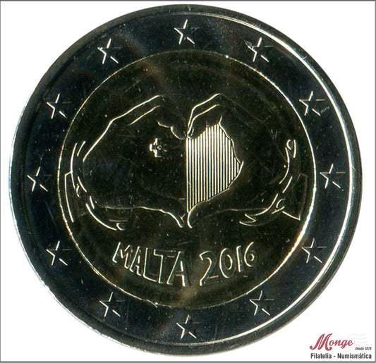 Malta - 2016 - Monedas Euros circulación - S/C / UNC - 2 € Año 2016 / Niños y Solidaridar, Amor