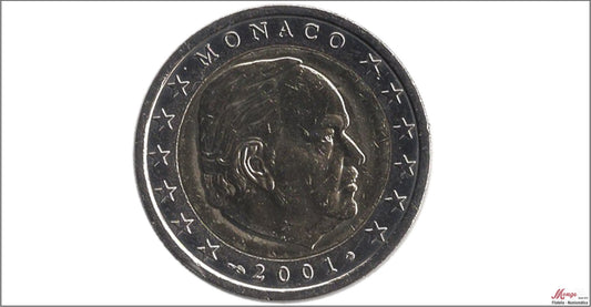 Mónaco - 2001 - Monedas Euros circulación - S/C / UNC - 2 € Año 2001