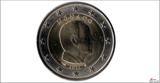 Mónaco - 2011 - Monedas Euros circulación - S/C / UNC - 2 € Año 2011 / Alberto II