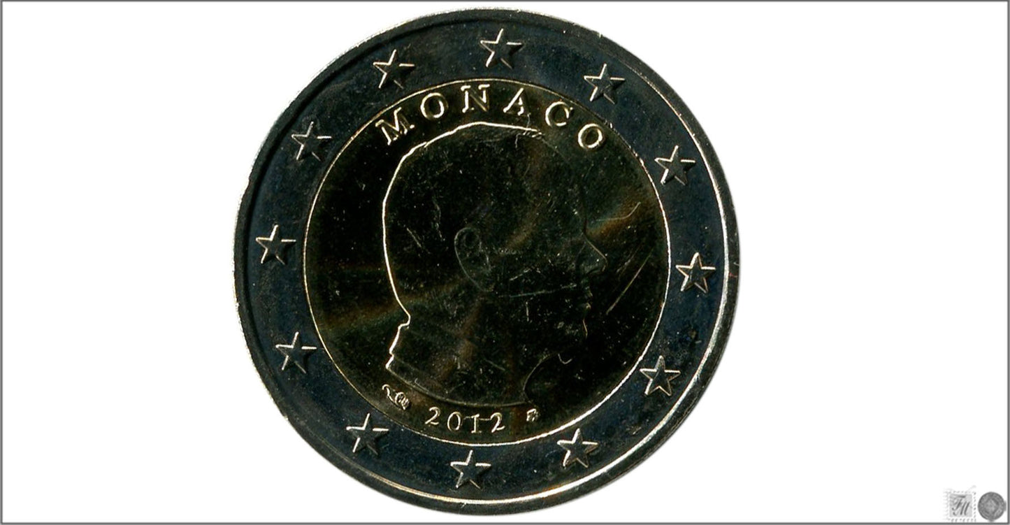 Mónaco - 2012 - Monedas Euros circulación - S/C / UNC - 2 € Año 2012 / Alberto II