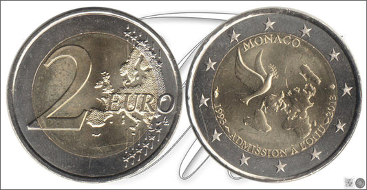 Mónaco - 2013 - Monedas Euros circulación - S/C / UNC - 2 € Año 2013 / Aniv. Admision a la ONU