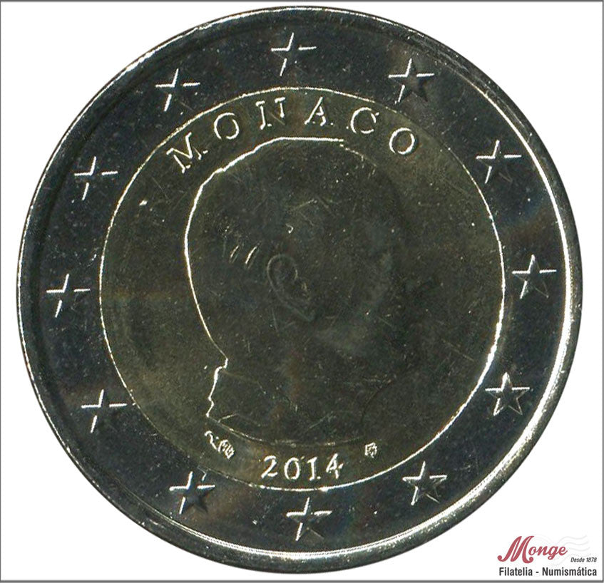 Mónaco - 2014 - Monedas Euros circulación - S/C / UNC - 2 € Año 2014 / Alberto II