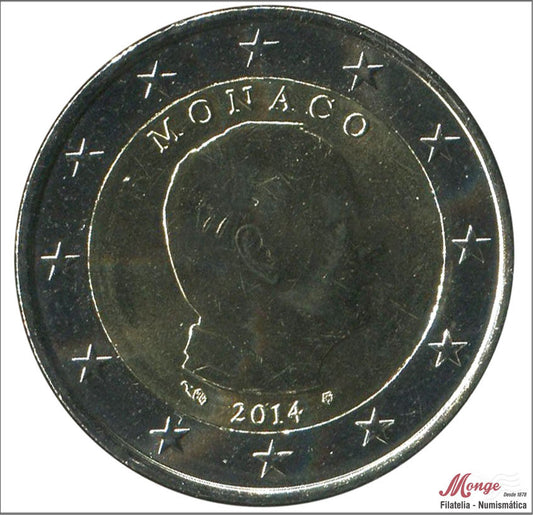 Mónaco - 2014 - Monedas Euros circulación - S/C / UNC - 2 € Año 2014 / Alberto II