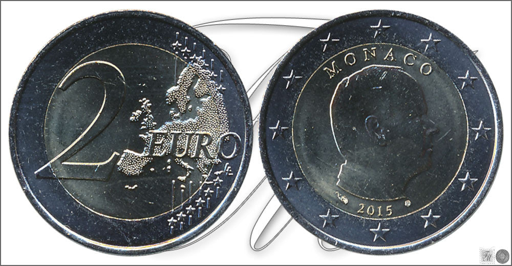 Mónaco - 2015 - Monedas Euros circulación - S/C / UNC - 2 € Año 2015 / Alberto II