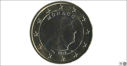 Mónaco - 2018 - Monedas Euros circulación - S/C / UNC - 1 € año 2018 / Alberto II