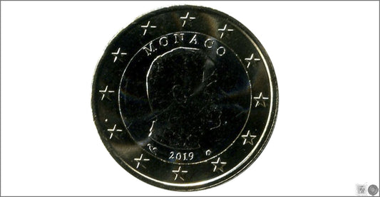 Mónaco - 2019 - Monedas Euros circulación - S/C / UNC - 1 € año 2019 / Alberto II