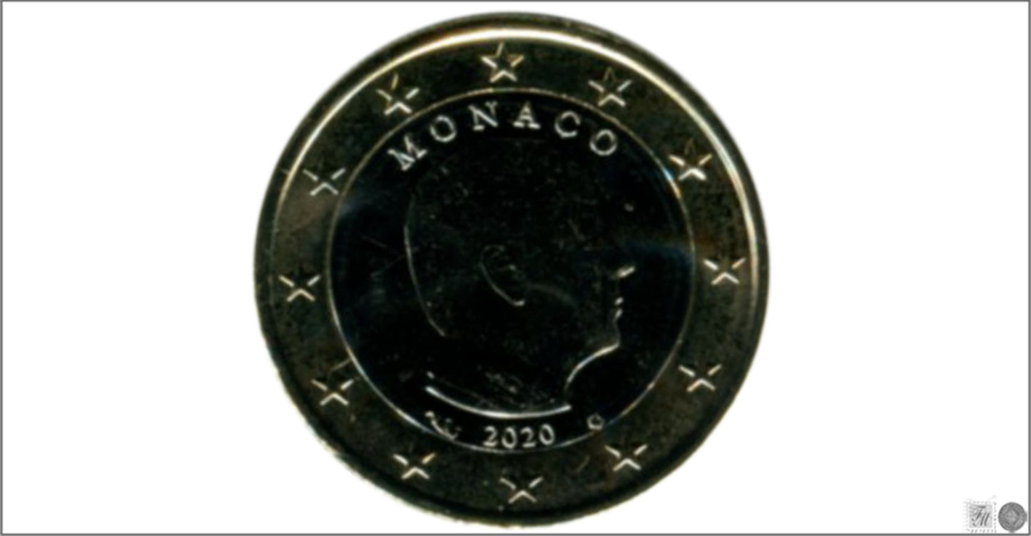 Mónaco - 2020 - Monedas Euros circulación - S/C / UNC - 1 € año 2020 / Alberto II