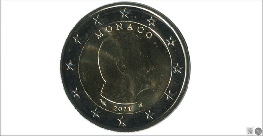 Mónaco - 2021 - Monedas Euros circulación - S/C / UNC - 2 € Año 2021 / Alberto II