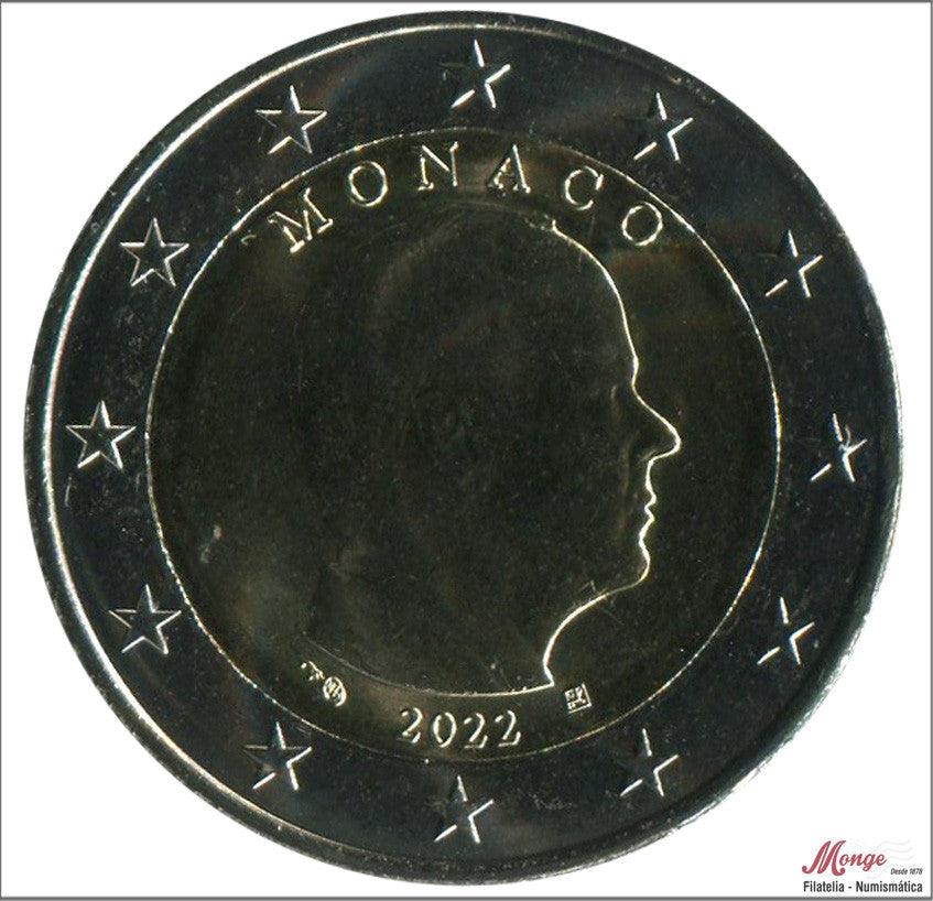 Mónaco - 2022 - Monedas Euros circulación - S/C / UNC - 2 € Año 2022 / Alberto II