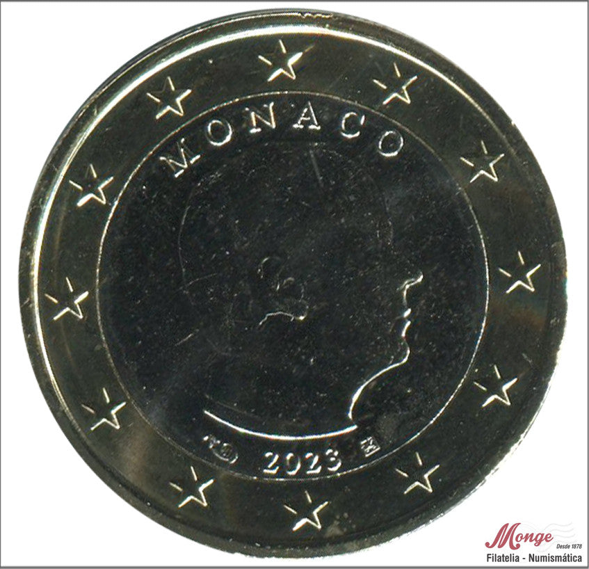 Mónaco - 2023 - Monedas Euros circulación - S/C / UNC - 1 € año 2023 / Alberto II