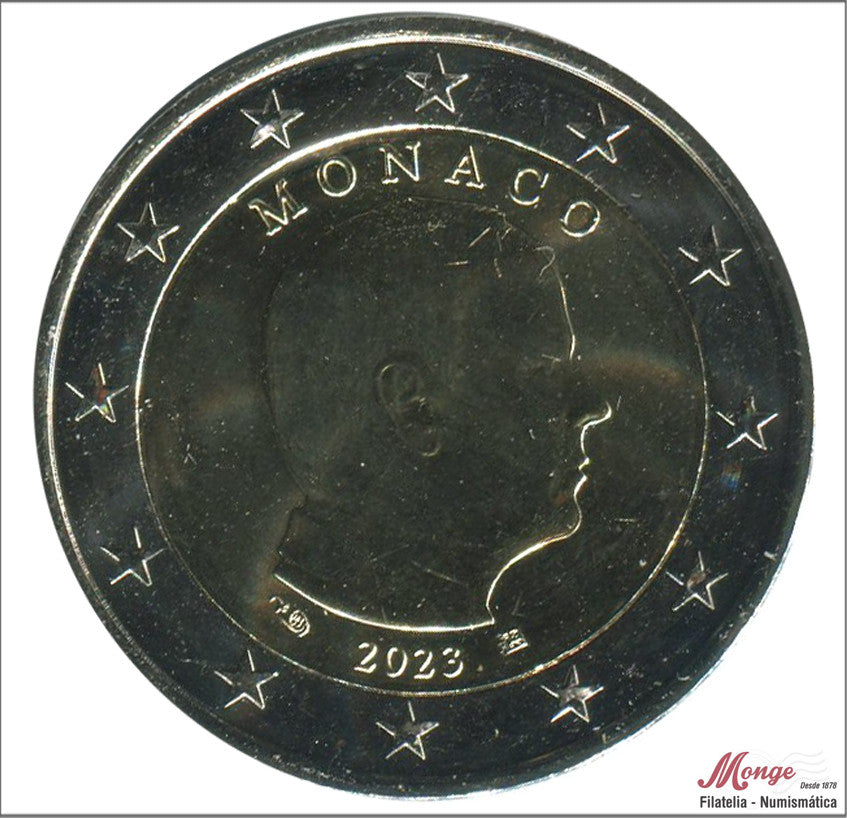 Mónaco - 2023 - Monedas Euros circulación - S/C / UNC - 2 € Año 2023 / Alberto II