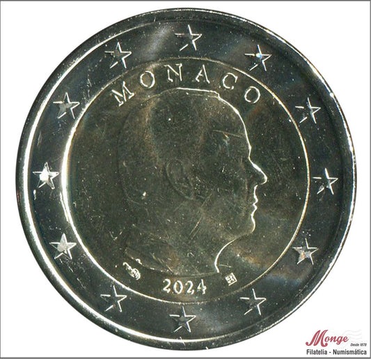 Mónaco - 2024 - Monedas Euros circulación - S/C / UNC - 2 € Año 2024 / Alberto II