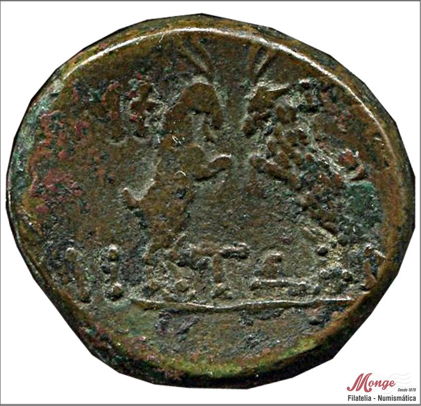 Mundo Antiguo - Helenicas - EBC / XF - Reino de Macedonia - Afipolis / AE 20 - Kamishka 168-149 AC - A/ Cabeza Atenea - R/ 2 Cab