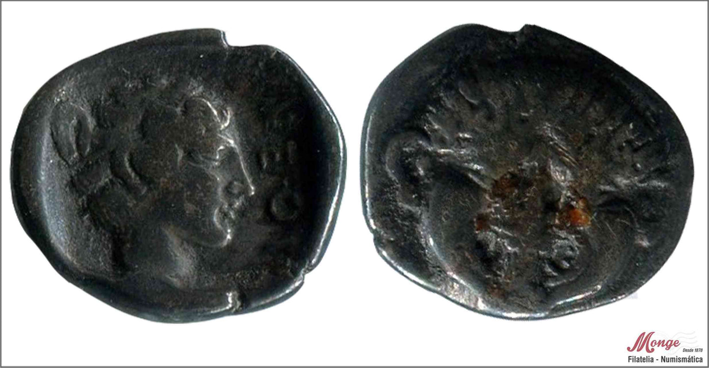 Mundo Antiguo - Helenicas - Nº SNG-455 - MBC / VF - Hemidracma - Neapolis de Macedonia / 424 - 350 Antes Cristo - 1,78 gr. plata