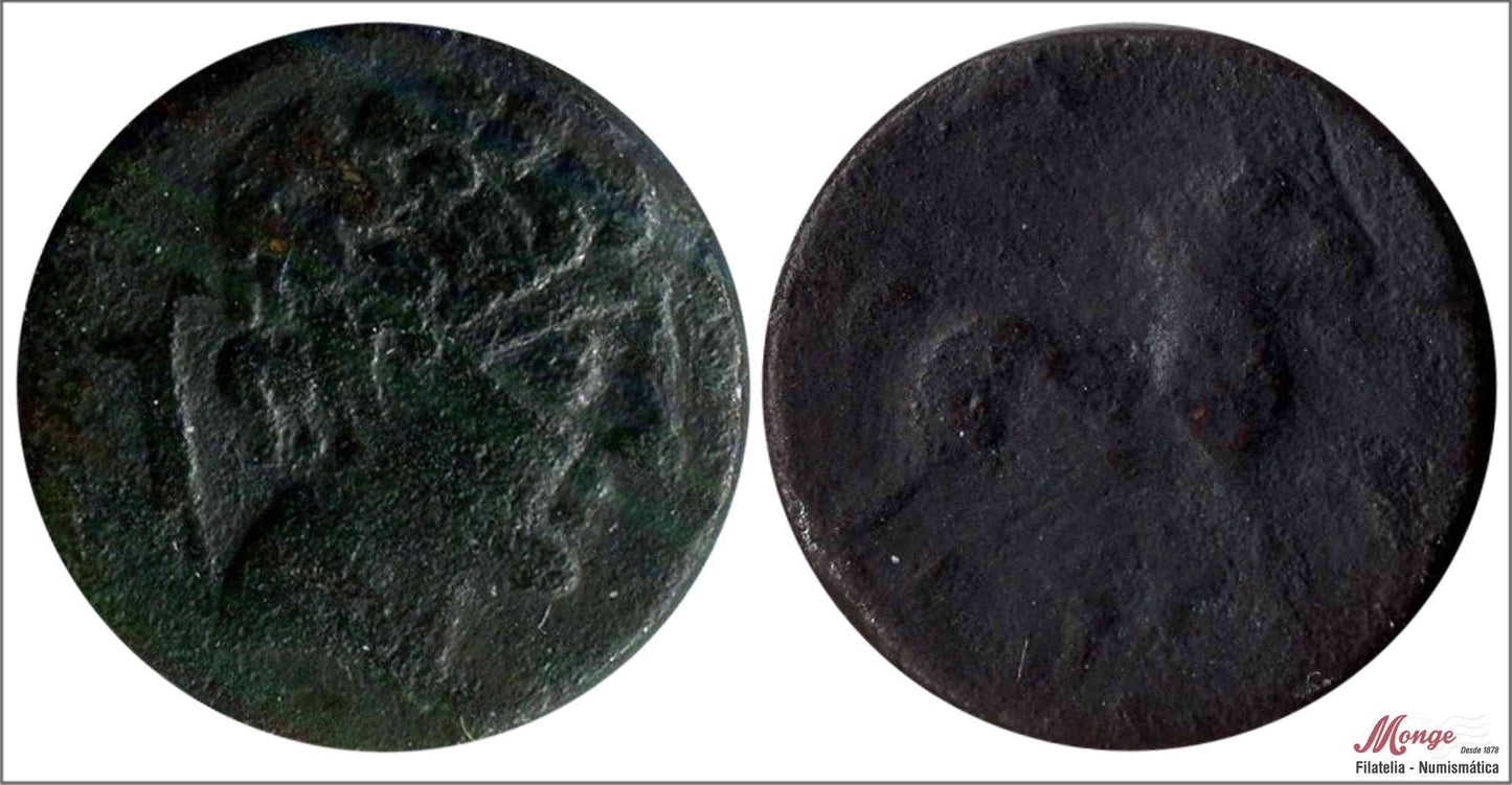 Mundo Antiguo - Iberica - Nº ACIP-1180 - BC / F - Mitad Kese - Tarragona / Marca Proa / Siglo II antes de Cristo