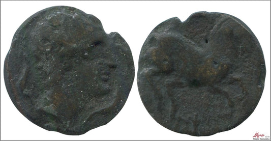 Mundo Antiguo - Iberica - Nº ACIP-1259 - BC / F - Semis Iltirta - A/ Caballo a galope a dche. encina creciente R/ ILTIRTA en ley