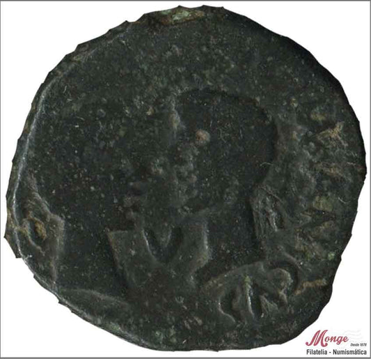 Mundo Antiguo - Ibero Romanas - Nº ACIP-3272 - BC+ / F+ - AS Tiberio / Tarraco 15-19 dC - / Emision en honor de Druso y Germanic