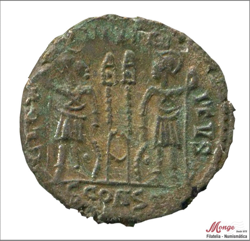 Mundo Antiguo - Imperio Romano - MBC+ / VF+ - Constancio II Cesar 293-305 DC - R/ GLORIA EXERCITUS SCONST - Arles 2 Oficina