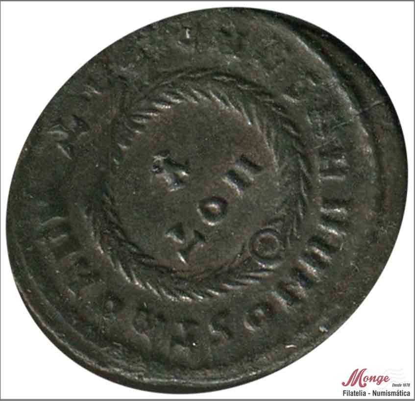 Mundo Antiguo - Imperio Romano - MBC+ / VF+ - Crispo Cesar 317-326 A/ CRISPUS NOB CAES R/ CAESARUM NOSTRUM VOTX RT - Roma 3ª Of