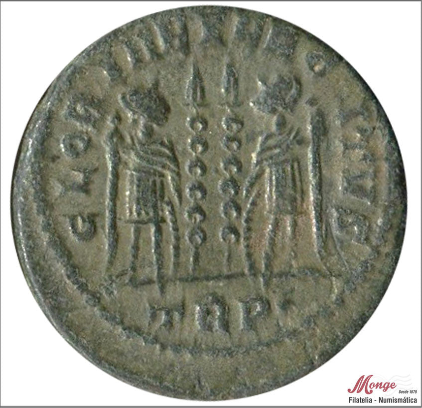 Mundo Antiguo - Imperio Romano - MBC / VF - Folis Reducido Constantino 307-337 dc - R/ GLORIA EXERCITUS