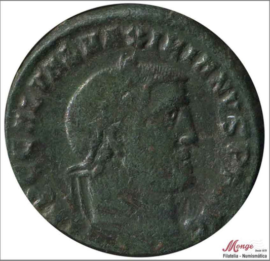 Mundo Antiguo - Imperio Romano - MBC+ / VF+ - Follis / Maximiano - R/ GENIO IMPERATORIS HT E / Heraclia 5ª Oficina / 286-305 DC