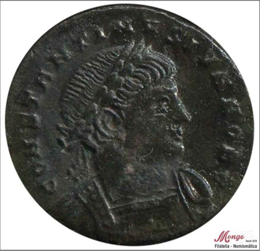 Mundo Antiguo - Imperio Romano - MBC / VF - Follis Reducido Constantino II Cesar 317-337 DC - A/ CONSTANTINUS IUN NOBC - R/ GLOR