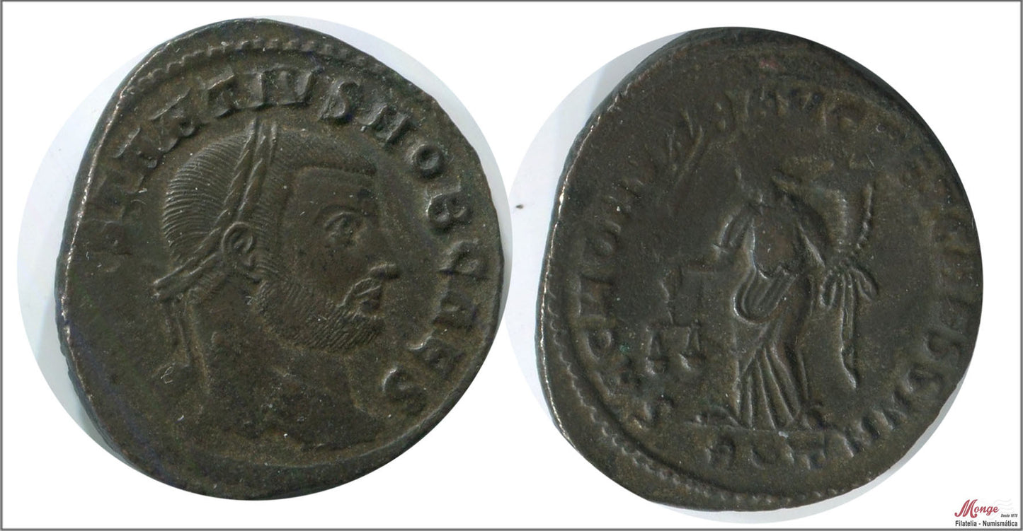 Mundo Antiguo - Imperio Romano - Muy Buena conservación mas - MBC+ / VF+ - Follis Constantino Cloro Cesar - R/ SAC MON URB AUGG