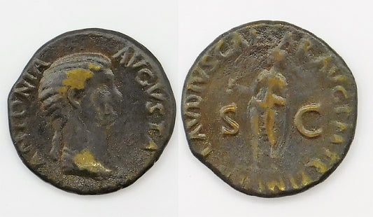 Mundo Antiguo - Imperio Romano - Nº S-01902 - RC / VG - Dupondio Antonia - Claudio R/ TICLAUDIUS CAESAR AUG PM TRP IMP SC / Roma