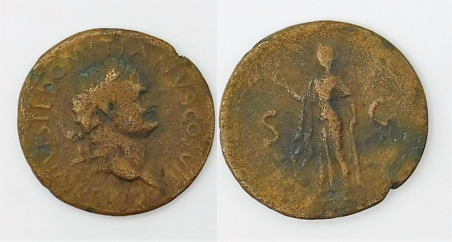 Mundo Antiguo - Imperio Romano - Nº S-02693 - BC / F - AS. Domiciano Cesar 79-81 dc - A/ CAES DIVI VESP F DOMITIANOS COS VII R/