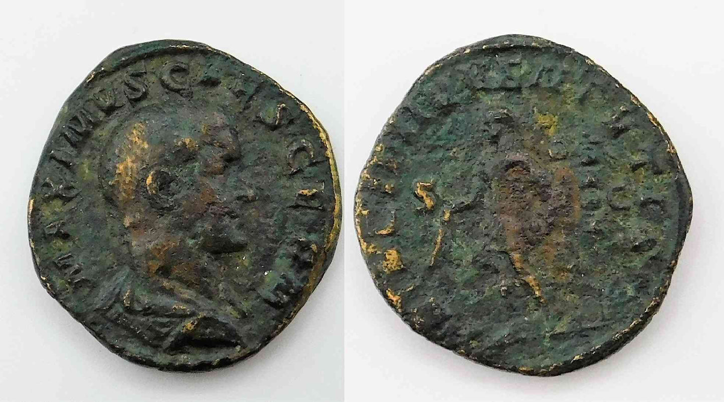 Mundo Antiguo - Imperio Romano - Nº S-08411 - Buena conservación mas - BC+ / F+ - Sestercio. Maximus - R/ PRINCIPI IUVENTUTIS SC