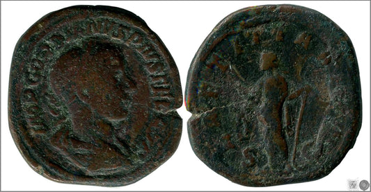 Mundo Antiguo - Imperio Romano - Nº S-08712 - Buena conservación - BC / F - Sestercio. Gordiano III 238-244 - R/ LAETITIA AUGN