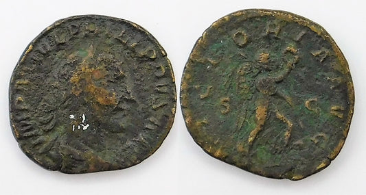 Mundo Antiguo - Imperio Romano - Nº S-08742 - Buena conservación - BC- / F- - Sestercio. Phillippus 238-244 dc - R/ VICTORIA AUG