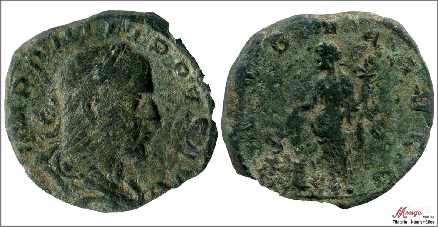 Mundo Antiguo - Imperio Romano - Nº S-08990 - MBC - / VF- - Sestercio. Philippus I - 244-249 DC - R/ ANNOVA AUGG SC / Roma