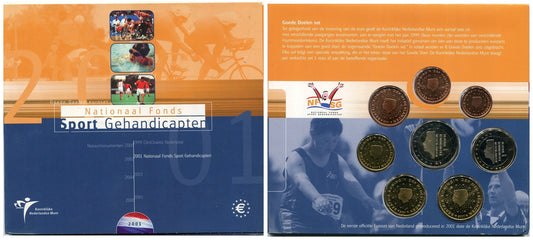 Paises Bajos - 2001 - Monedas Euros en cartera oficial - FDC / MS - Cartera 2001 (8m)