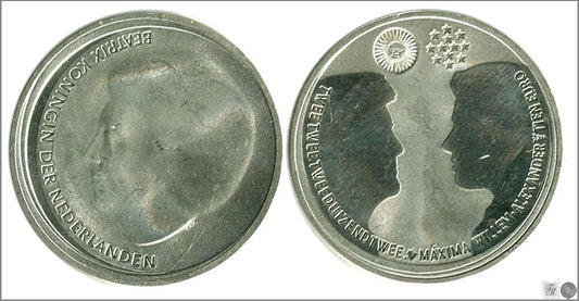 Paises Bajos - 2002 - Monedas euros en plata - S/C / UNC - 10 € año 2002 Boda