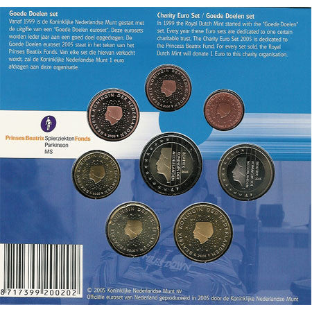 Paises Bajos - 2005 - Monedas Euros en cartera oficial - FDC / MS - Cartera 2005 (8monedas)