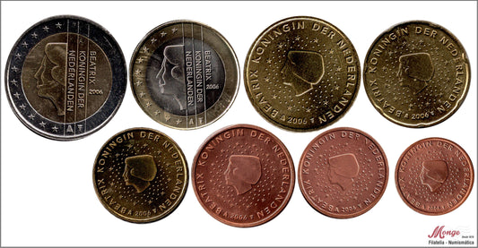 Paises Bajos - 2006 - Monedas Euros circulación - S/C / UNC - Año 2006 (8 monedas)