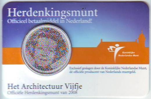 Paises Bajos - 2008 - Monedas euros en plata - FDC / MS - 5 € año 2008 / Arquitectura