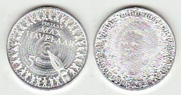 Paises Bajos - 2010 - Monedas euros en plata - S/C / UNC - 5 € Año 2010 / Max Havelaar