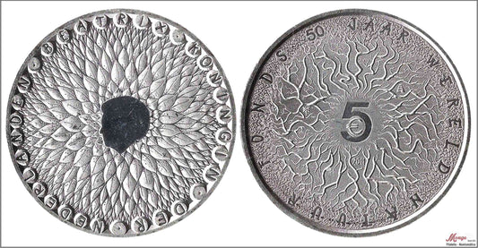 Paises Bajos - 2011 - Monedas euros en plata - FDC / MS - 5 € año 2011 / Beatrix / 50 Jaar WNF